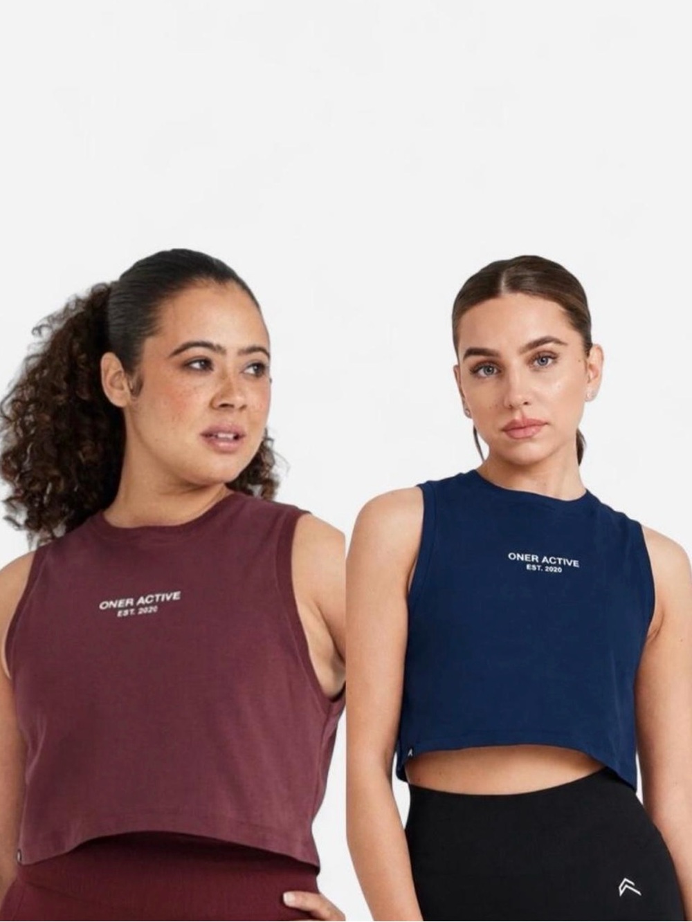 Oner Active Bundle: Two Graphic Jersey Cropped Tanks